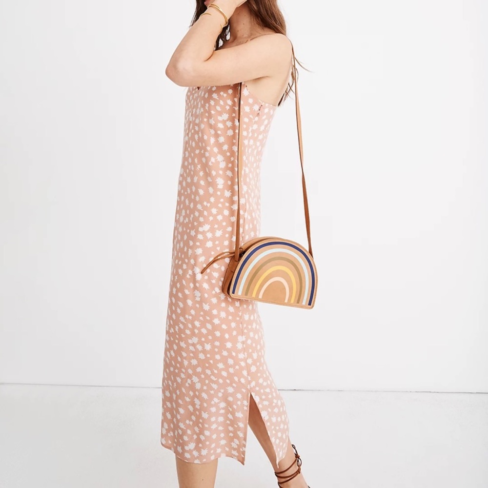 Madewell Silk Cami Slip Dress in Star Shower size 8